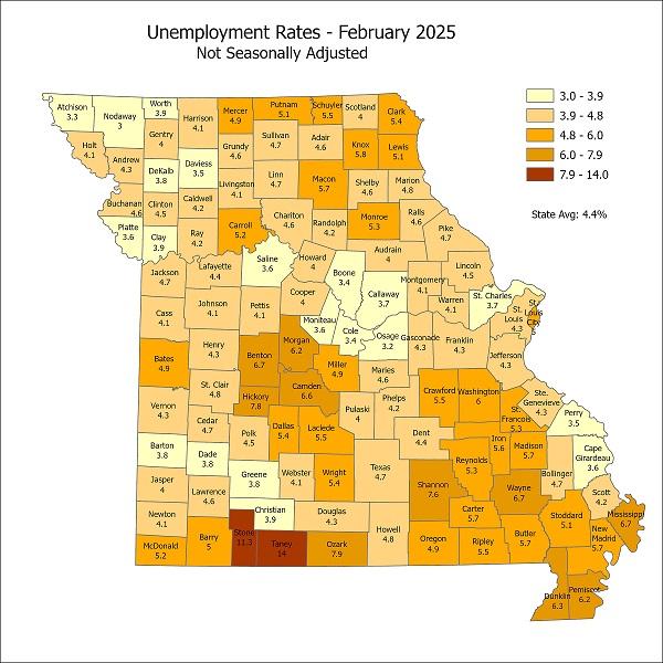 Unemployment Rates Map JPG image