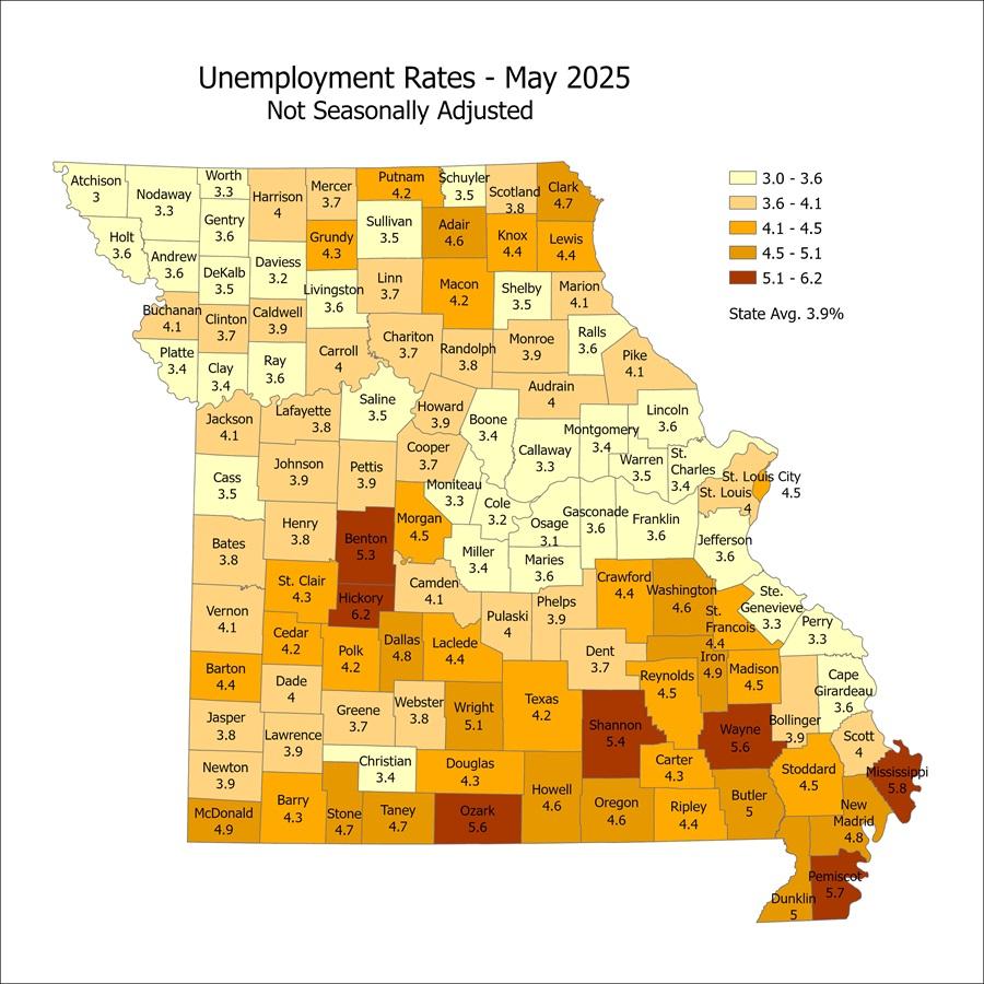 Unemployment Rates Map JPG Image