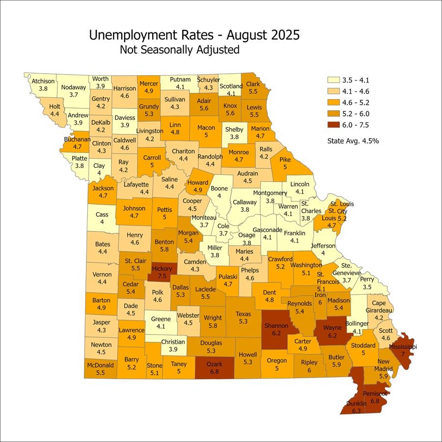 Unemployment Rates Map JPG Image